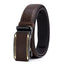Premium Coffee Crocodile Texture Men's Belt