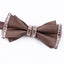 Men's Brown Rose Gold Rhinestone Satin Bow Tie