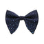Navy Blue Gradient Rhinestone Horn Men’s Bow Tie