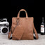 Coffee Brown Leather Men's Tote Briefcase