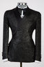 Black Frosted Side One Button Peaked Lapel Men Suits