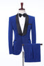 Sparkle Royal Blue One Button Shawl Lapel Men Suits
