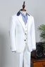 3 Piece White Notched Lapel Suits For Men