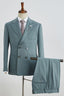 Dusty Teal Peaked Lapel Double Breasted Men Suits