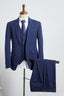 Chic Dark Blue 3 Piece Notched Lapel Men Suits