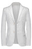 Bespoke White Jacquard Notched Lapel Men Suits