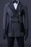 Best Fitted Dark Gray Peaked Lapel Charming Suits For Men