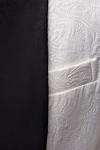 Bespoke White Jacquard 3 Piece Shawl Lapel Men Suits