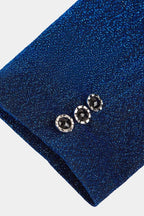 Sparkle Blue One Button Peaked Lapel Men Suits