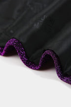 Sparkle Purple Sequins One Button Peaked Lapel Men Suits