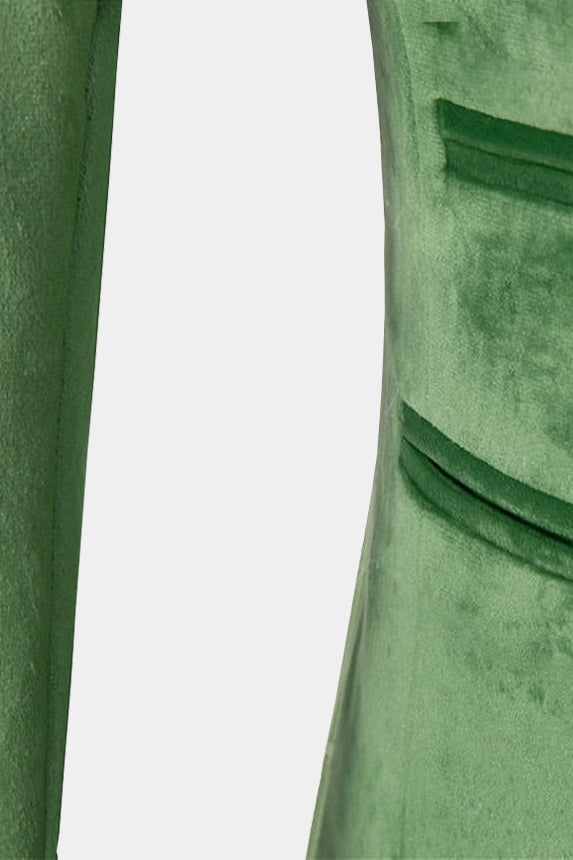 Green Velvet Double Breasted Shawl Lapel Men Suits
