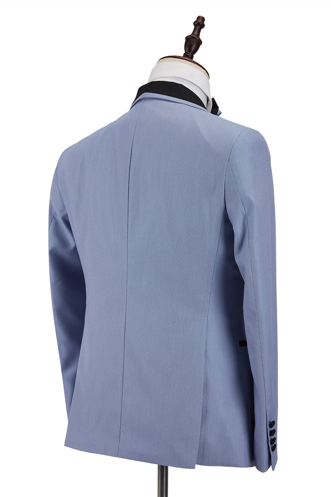 Light Blue Shawl Lapel Men Suits With Waistcoat Secondary image