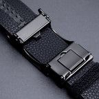Black Litchi Grain Men's Automatic Buckle Belt