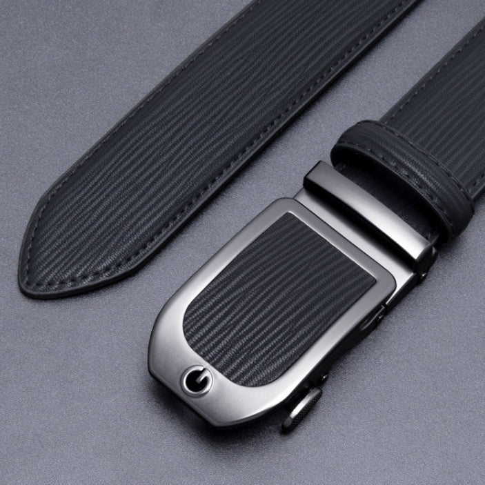 Sleek Minimalist Men's Automatic Buckle Belt