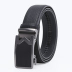 Black Versatile Men's Gunmetal Buckle Belt