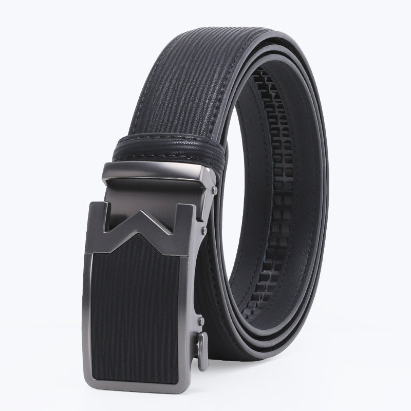 Black Versatile Men's Gunmetal Buckle Belt