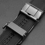 Black Versatile Men's Gunmetal Buckle Belt