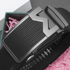 Black Versatile Men's Gunmetal Buckle Belt