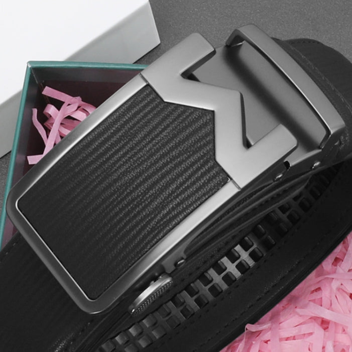 Black Versatile Men's Gunmetal Buckle Belt