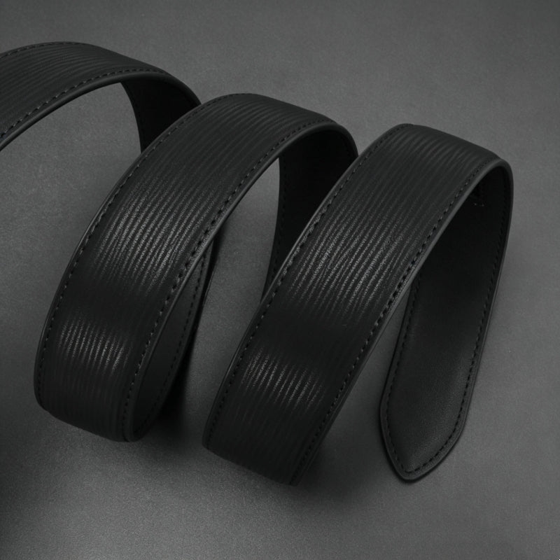 Black Versatile Men's Gunmetal Buckle Belt