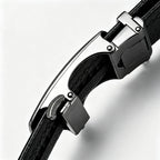 Matte Gunmetal Genuine Leather Casual Automatic Buckle Belt
