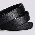 Black Genuine Leather Men's Business Casual Belt