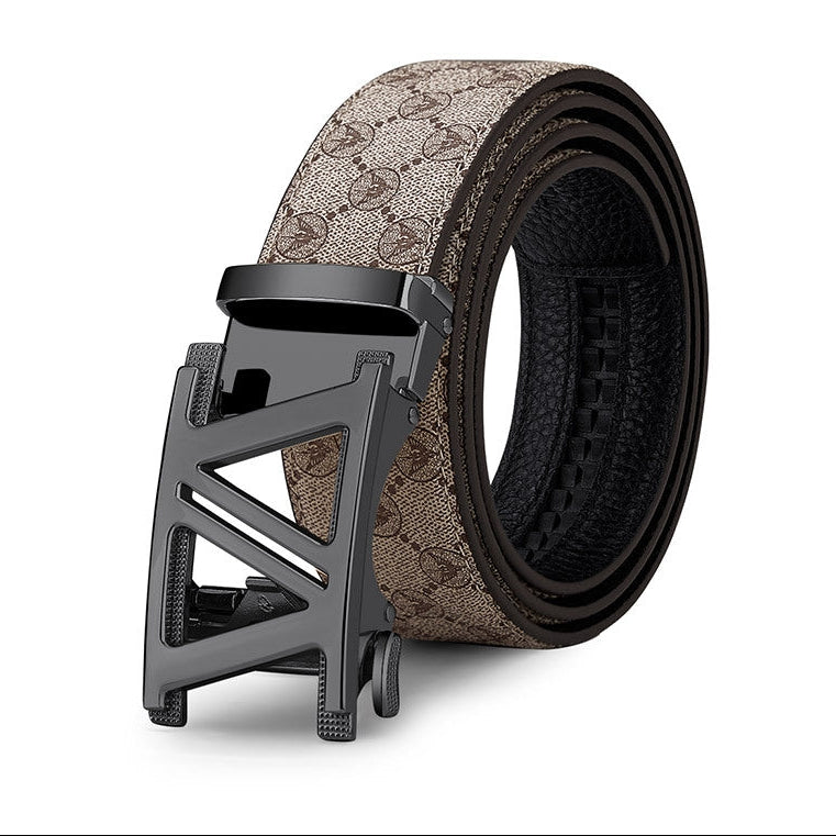 Premium Khaki Men's Automatic Buckle Belt Main image