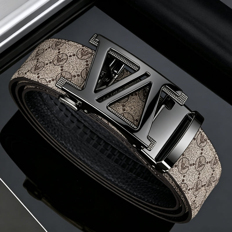 Premium Khaki Men's Automatic Buckle Belt