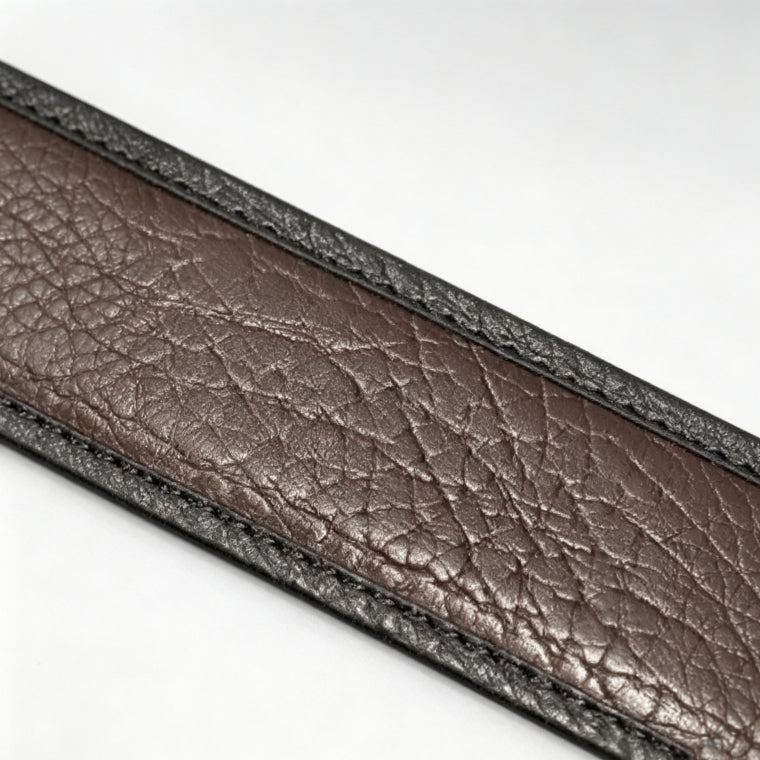 Golden Horse Buckle Wild Grain Men's Leather Belt