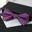 Navy Red Striped Men’s Bow Tie