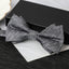 Silver Gray Textured Men’s Bow Tie