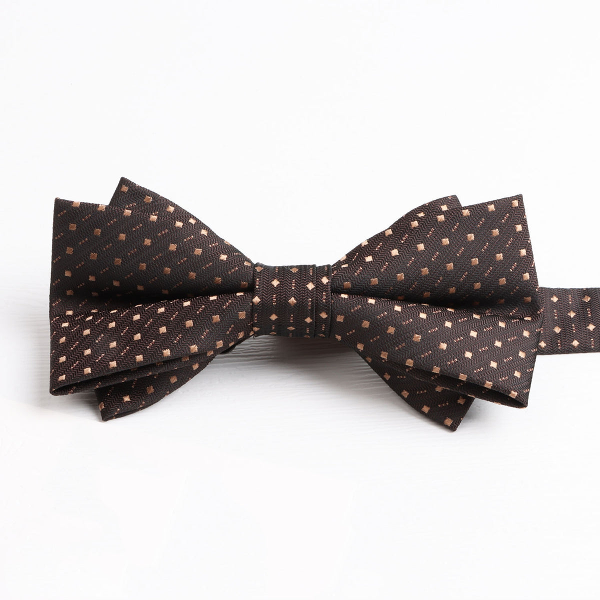Dark Brown Gold Diamond Men’s Bow Tie Main image