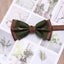 Olive Green Bird Print Men’s Bow Tie