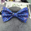 Men's Blue Multicolor Glitter Bow Tie