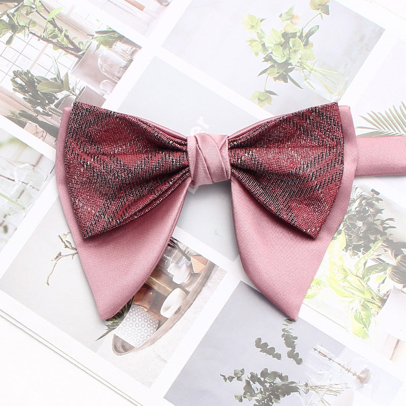 Pink Red Gradient Horn Shape Men’s Bow Tie