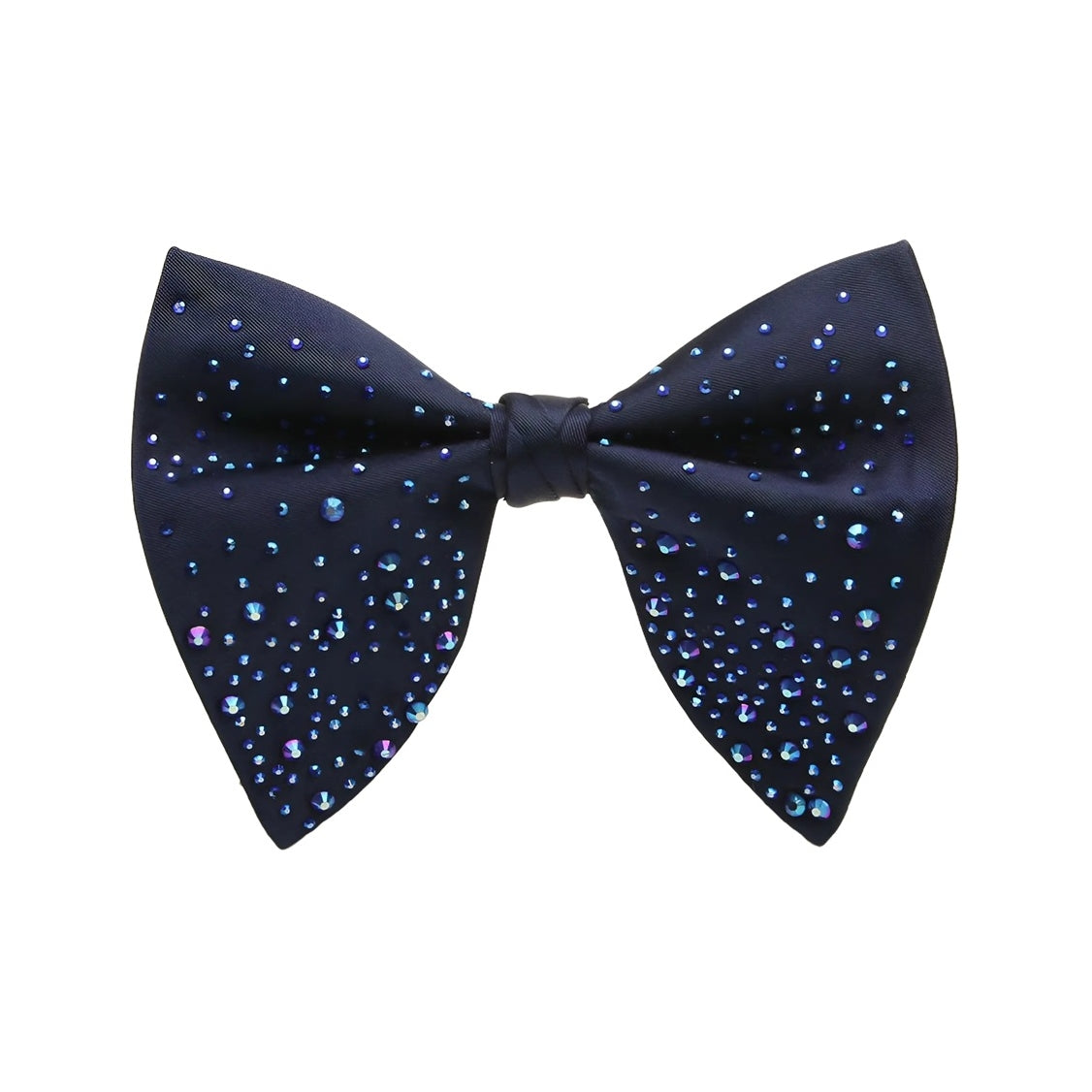 Navy Blue Gradient Rhinestone Horn Men’s Bow Tie