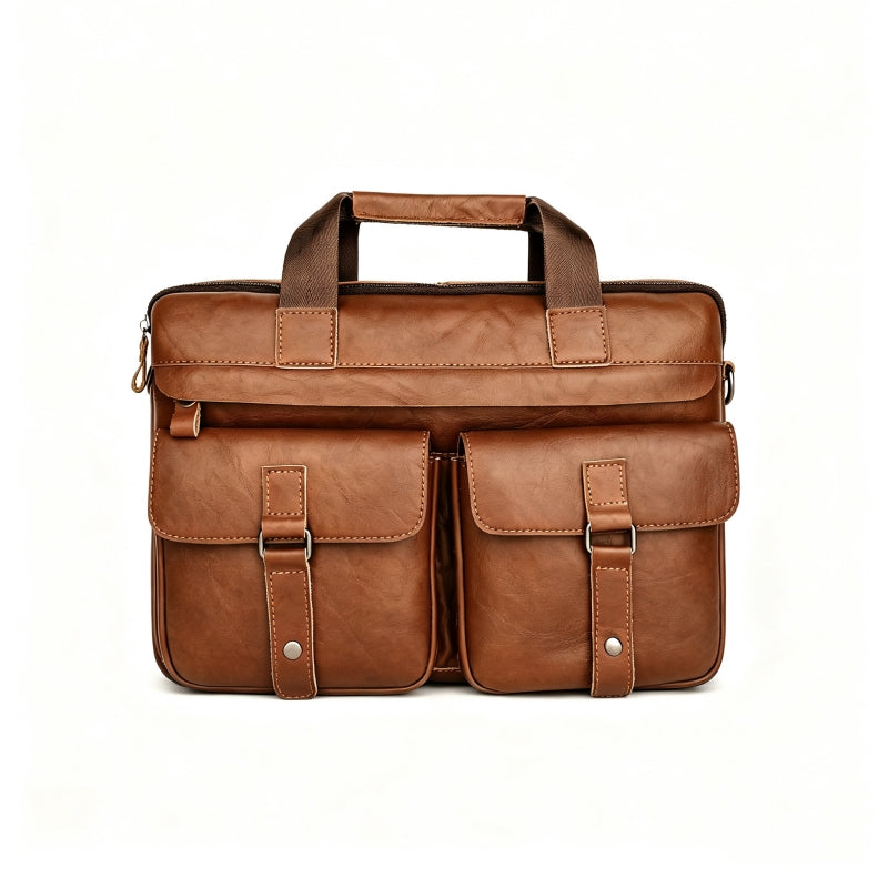 Premium Brown Vintage Genuine Leather Briefcase For Men Main image
