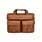 Premium Brown Vintage Genuine Leather Briefcase For Men