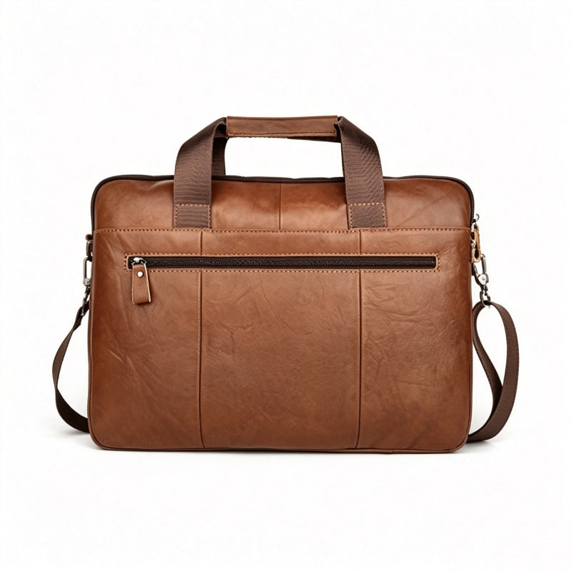 Premium Brown Vintage Genuine Leather Briefcase For Men