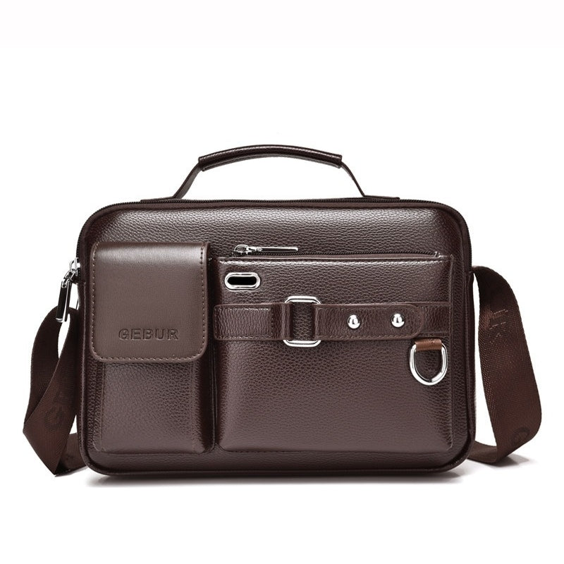Luxury Brown Leather Men's Briefcase