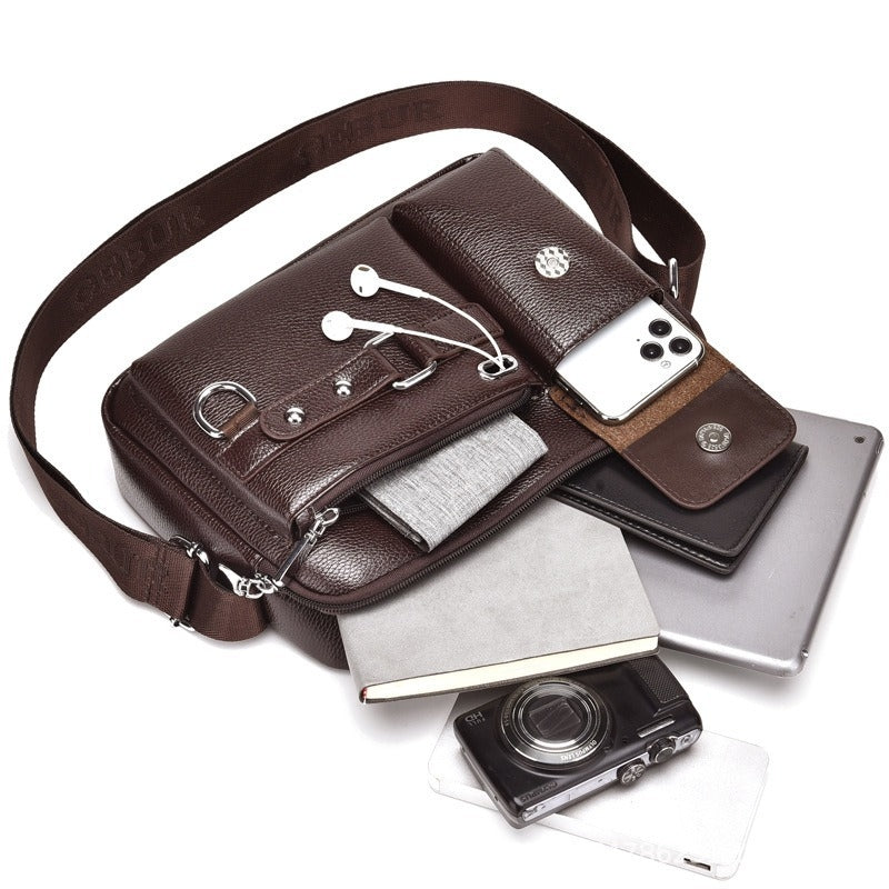Luxury Brown Leather Men's Briefcase