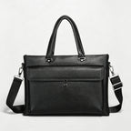 New Black Full‑Grain Leather Men's Briefcase