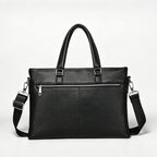 New Black Full‑Grain Leather Men's Briefcase