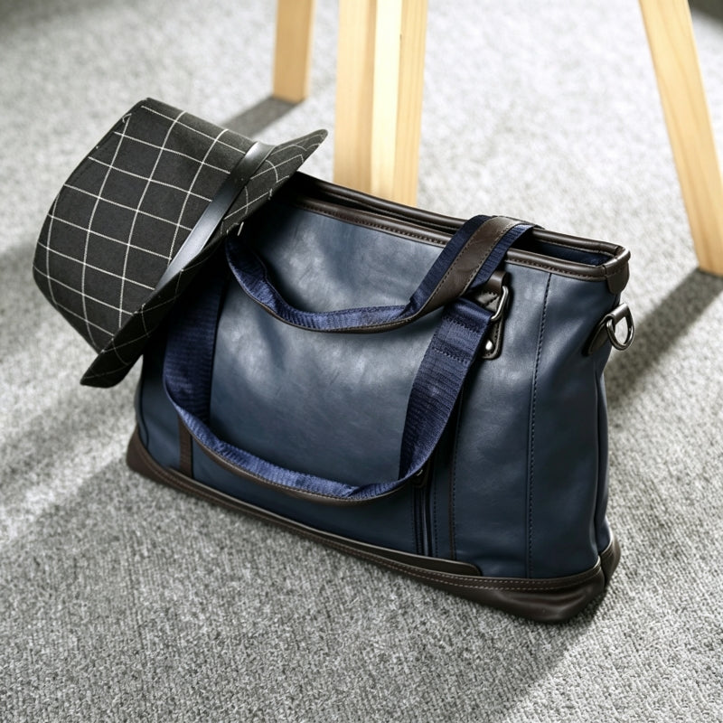 Large Capacity Blue Casual Men's Briefcase