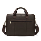 Coffee Brown Genuine Leather Briefcase