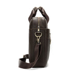 Coffee Brown Genuine Leather Briefcase
