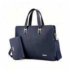 Blue Stylish Commuter Top‑Handle Briefcase