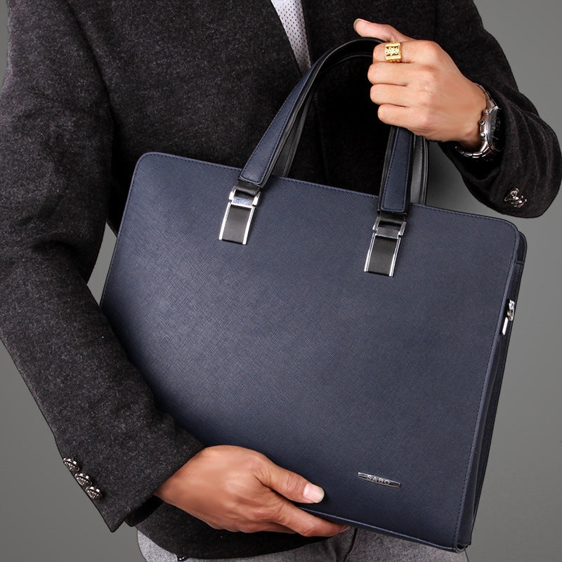 Blue Stylish Commuter Top‑Handle Briefcase