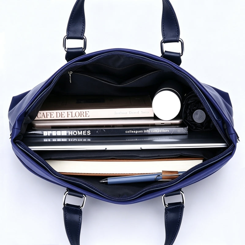 Royal Blue Zippered Multi‑Functional Briefcase