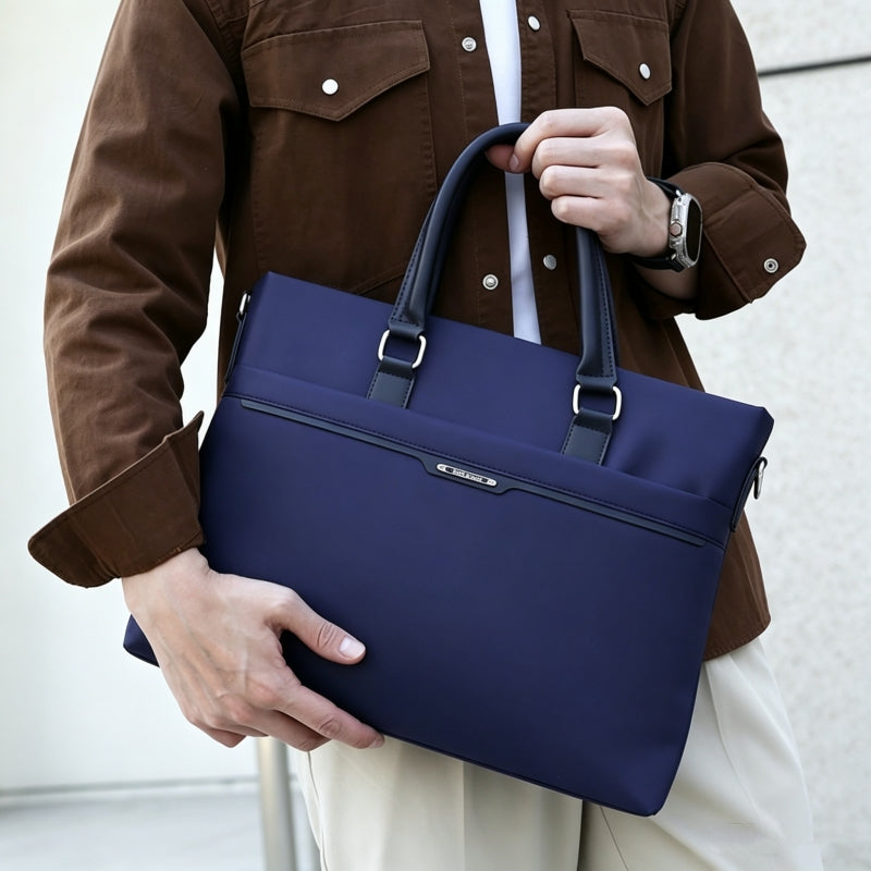 Royal Blue Zippered Multi‑Functional Briefcase